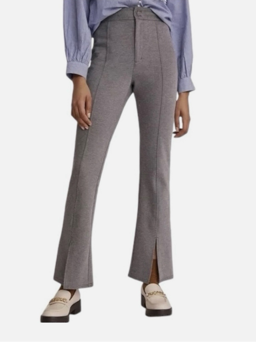 Maeve by Anthropologie Women's Knit Flare Pants with Front Slits size 18W